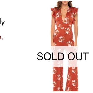 Revel Rey Plunge Floral Jumpsuit – XS – Sold Out Online
